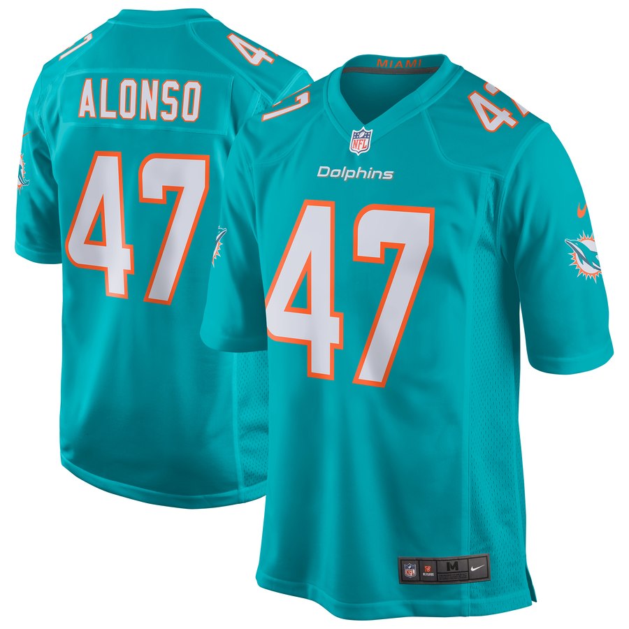 Youth Miami Dolphins Kiko Alonso Nike Aqua New 2018 Game Jersey