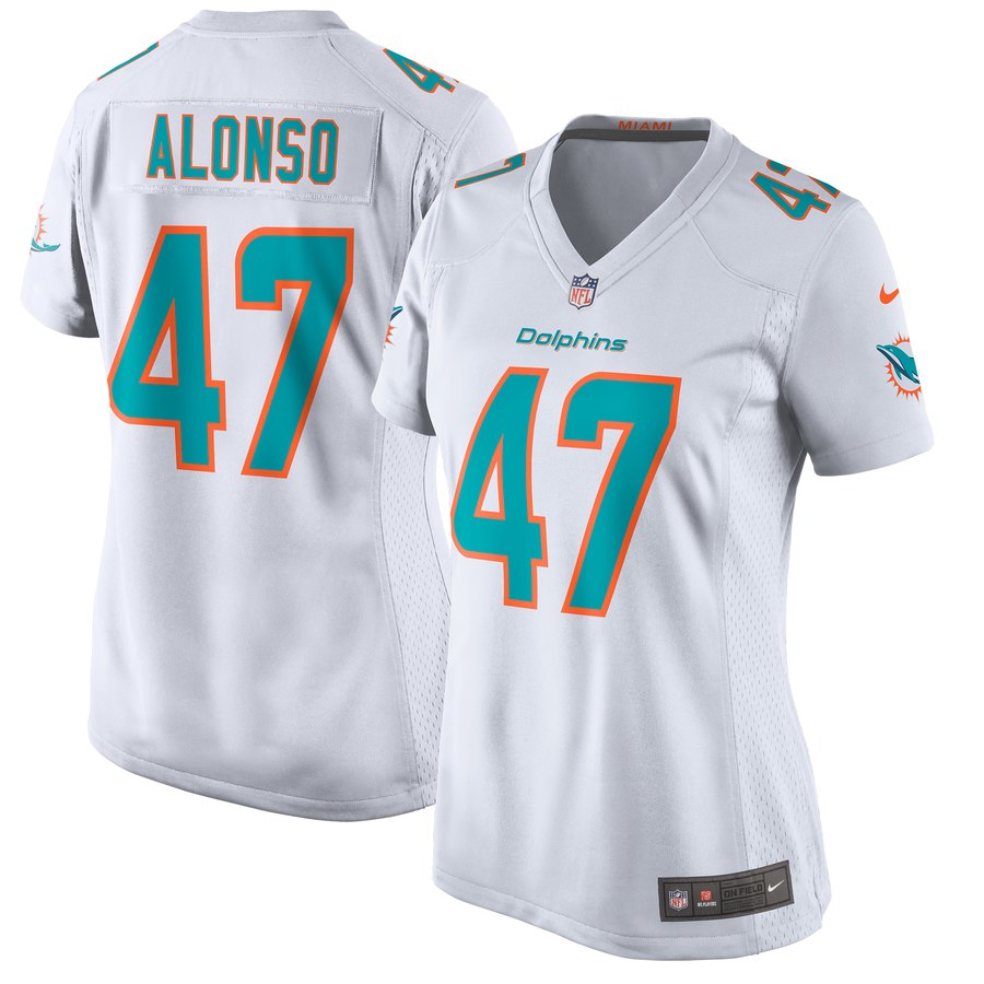 Women's Miami Dolphins Kiko Alonso Nike White New 2018 Game Jersey