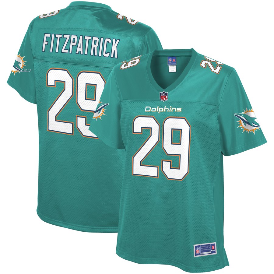 Women's Miami Dolphins Minkah Fitzpatrick Nfl Pro Line Aqua Player Jersey