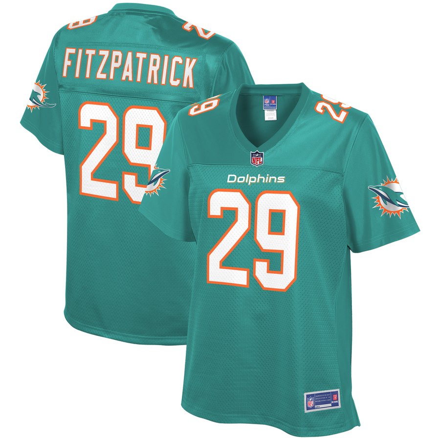 Women's Miami Dolphins Minkah Fitzpatrick Nfl Pro Line Aqua Team Player Jersey