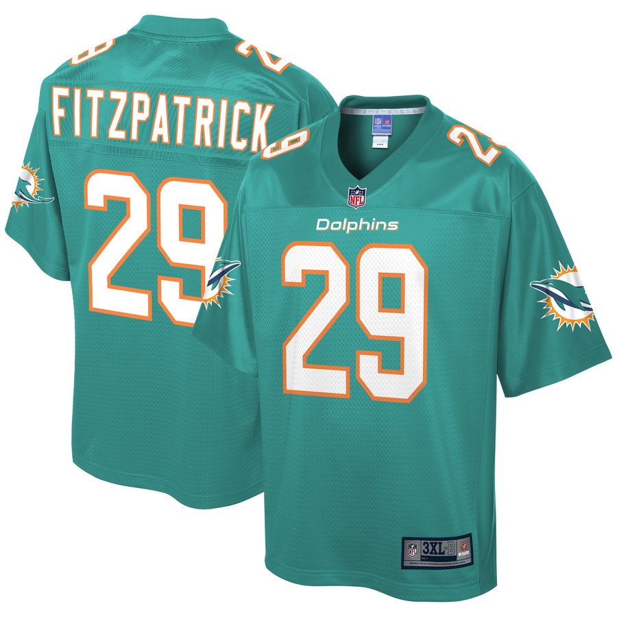 Men's Miami Dolphins Minkah Fitzpatrick Nfl Pro Line Aqua Big & Tall Team Player Jersey