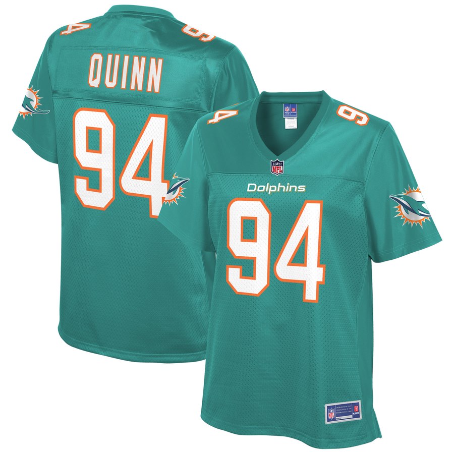 Women's Miami Dolphins Robert Quinn Nfl Pro Line Aqua Team Player Jersey