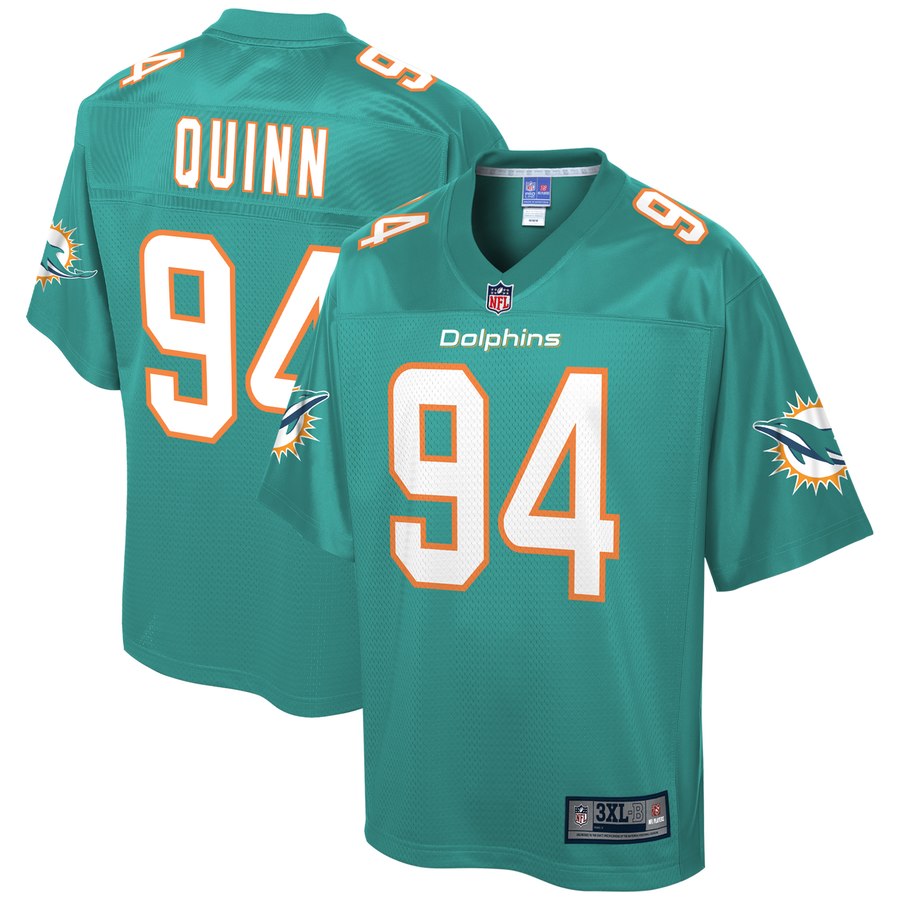 Men's Miami Dolphins Robert Quinn Nfl Pro Line Aqua Big & Tall Team Player Jersey