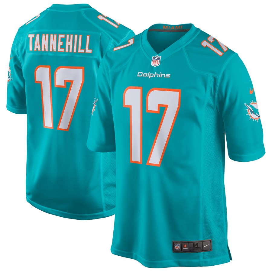 Men's Miami Dolphins Ryan Tannehill Nike Aqua New 2018 Game Jersey