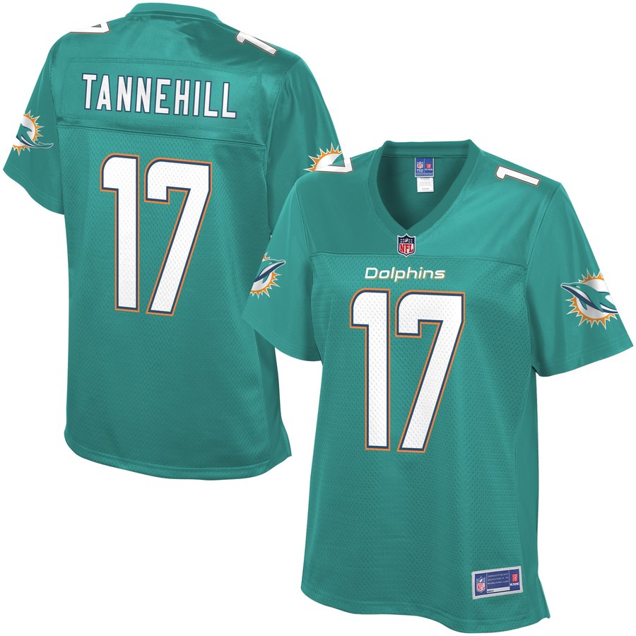 Pro Line Women's Miami Dolphins Ryan Tannehill Team Color Jersey Aqua