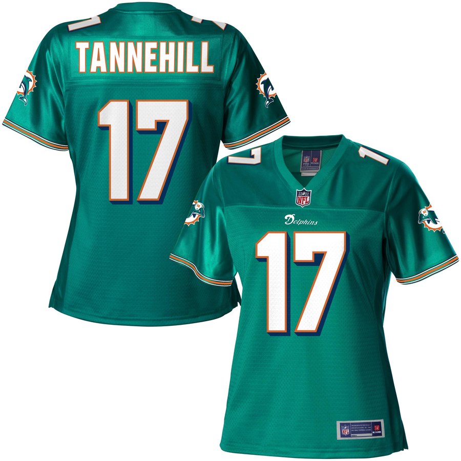 Pro Line Women's Miami Dolphins Historic Logo Ryan Tannehill Team Color Jersey