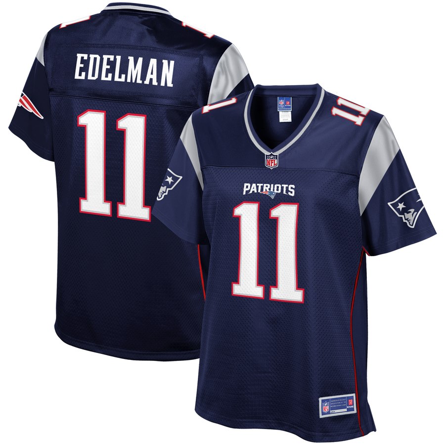 Women's New England Patriots Julian Edelman Pro Line Navy Team Color Jersey