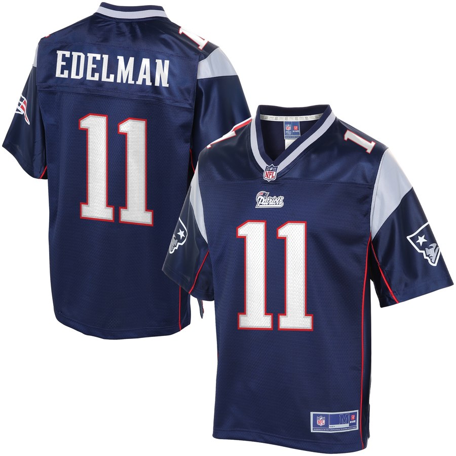 Pro Line Youth New England Patriots Julian Edelman Navy Blue Jersey