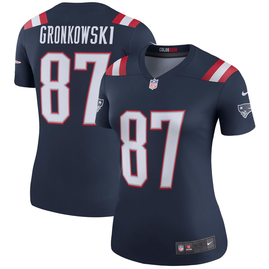 Women's New England Patriots Rob Gronkowski Nike Navy Color Rush Legend Jersey