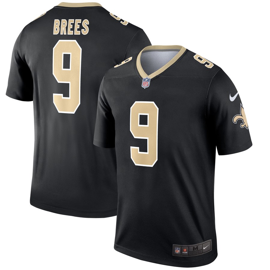 Men's New Orleans Saints Drew Brees Nike Black Legend Jersey