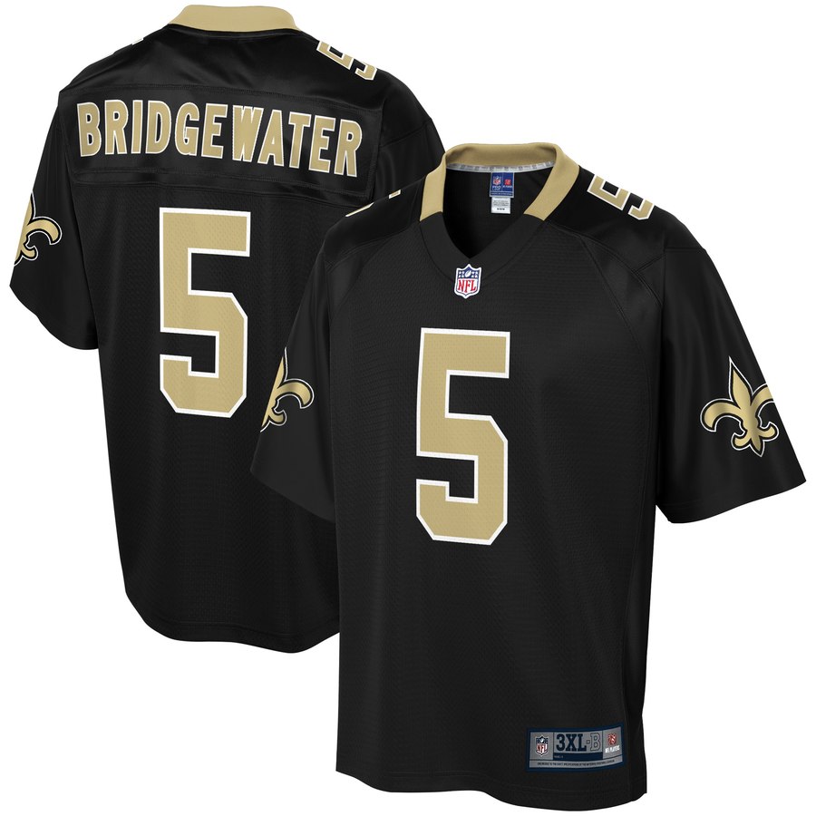 Men's New Orleans Saints Teddy Bridgewater Nfl Pro Line Black Big & Tall Player Jersey