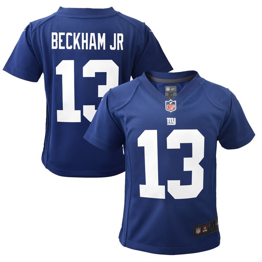 Preschool New York Giants Odell Beckham Jr Nike Royal Game Jersey