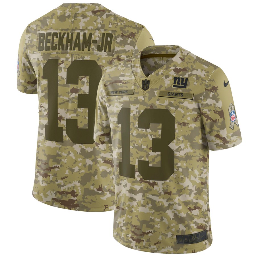 Men's New York Giants Odell Beckham Jr Nike Camo Salute To Service Limited Jersey