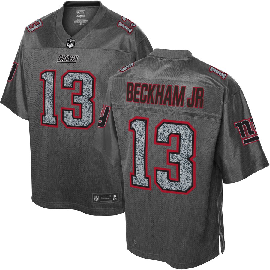 Men's New York Giants Odell Beckham Jr Nfl Pro Line Gray Fashion Static Jersey