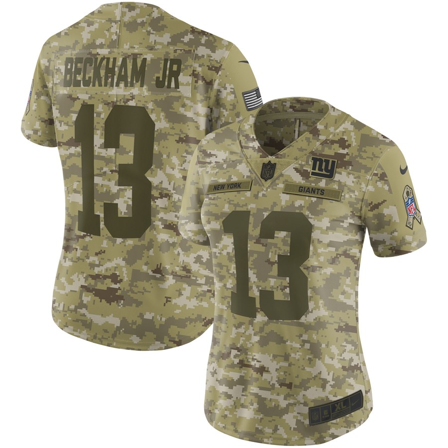 Women's New York Giants Odell Beckham Jr Nike Camo Salute To Service Limited Jersey