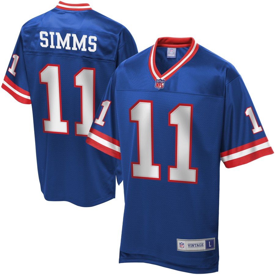 Men's Nfl Pro Line New York Giants Phil Simms Retired Player Jersey