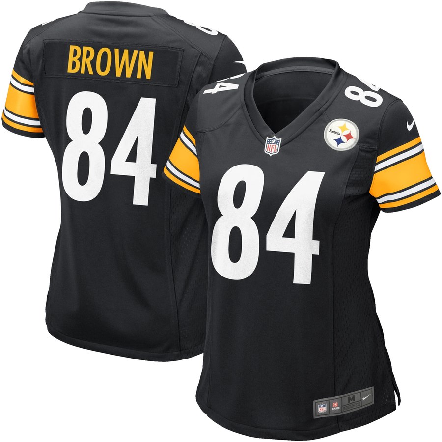 Women's Pittsburgh Steelers Antonio Brown Nike Black Game Jersey