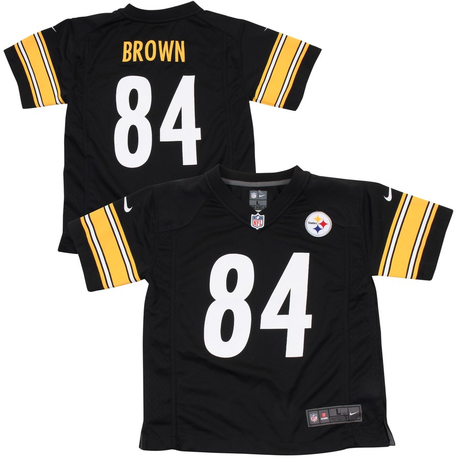 Preschool Pittsburgh Steelers Antonio Brown Nike Black Game Jersey