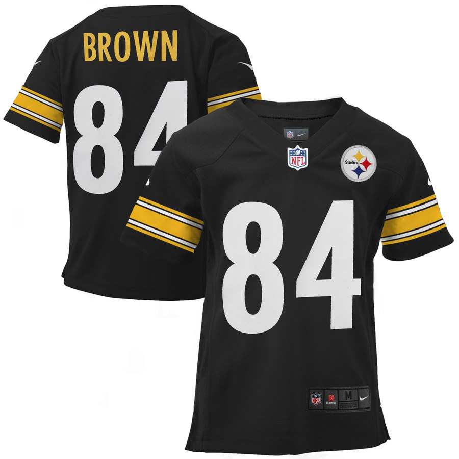 Toddler Pittsburgh Steelers Antonio Brown Nike Black Game Jersey