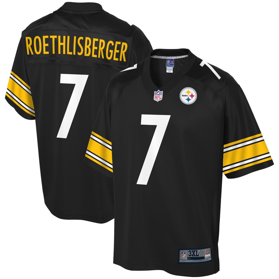 Men's Pittsburgh Steelers Ben Roethlisberger Nfl Pro Line Black Big & Tall Team Color Jersey