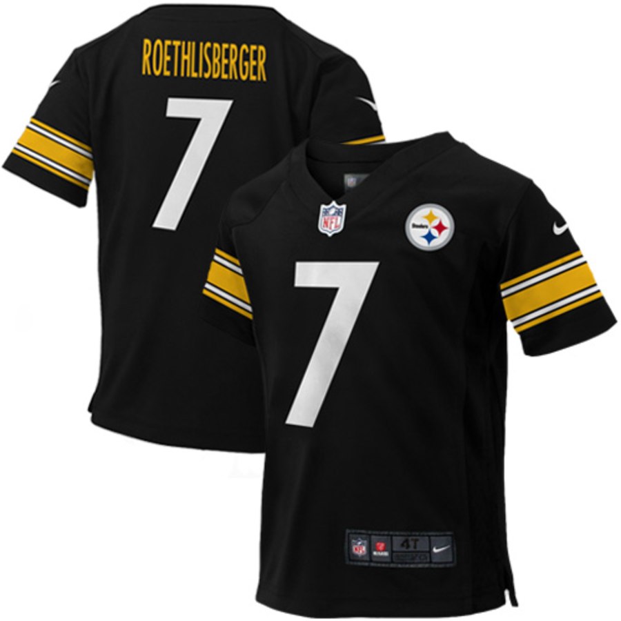 Toddler Pittsburgh Steelers Ben Roethlisberger Nike Black Game Jersey