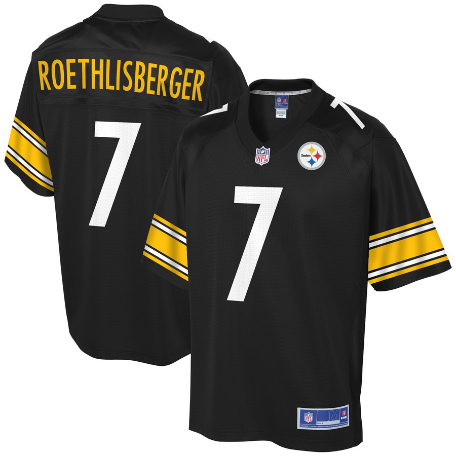 Youth Pittsburgh Steelers Ben Roethlisberger Nfl Pro Line Black Team Color Game Jersey