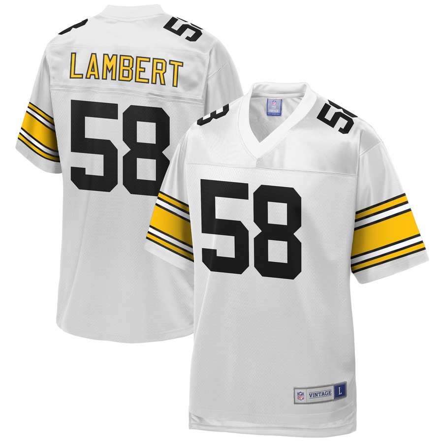 Men's Pittsburgh Steelers Jack Lambert Nfl Pro Line White Retired Player Jersey