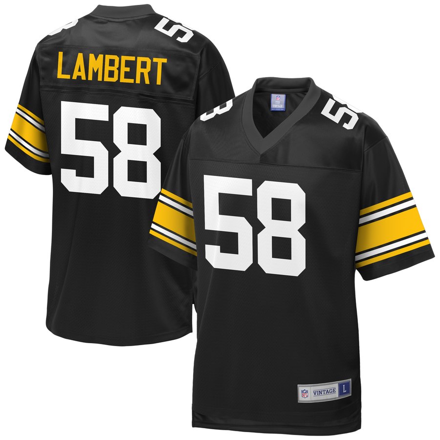 Men's Pittsburgh Steelers Jack Lambert Nfl Pro Line Black Retired Player Replica Jersey