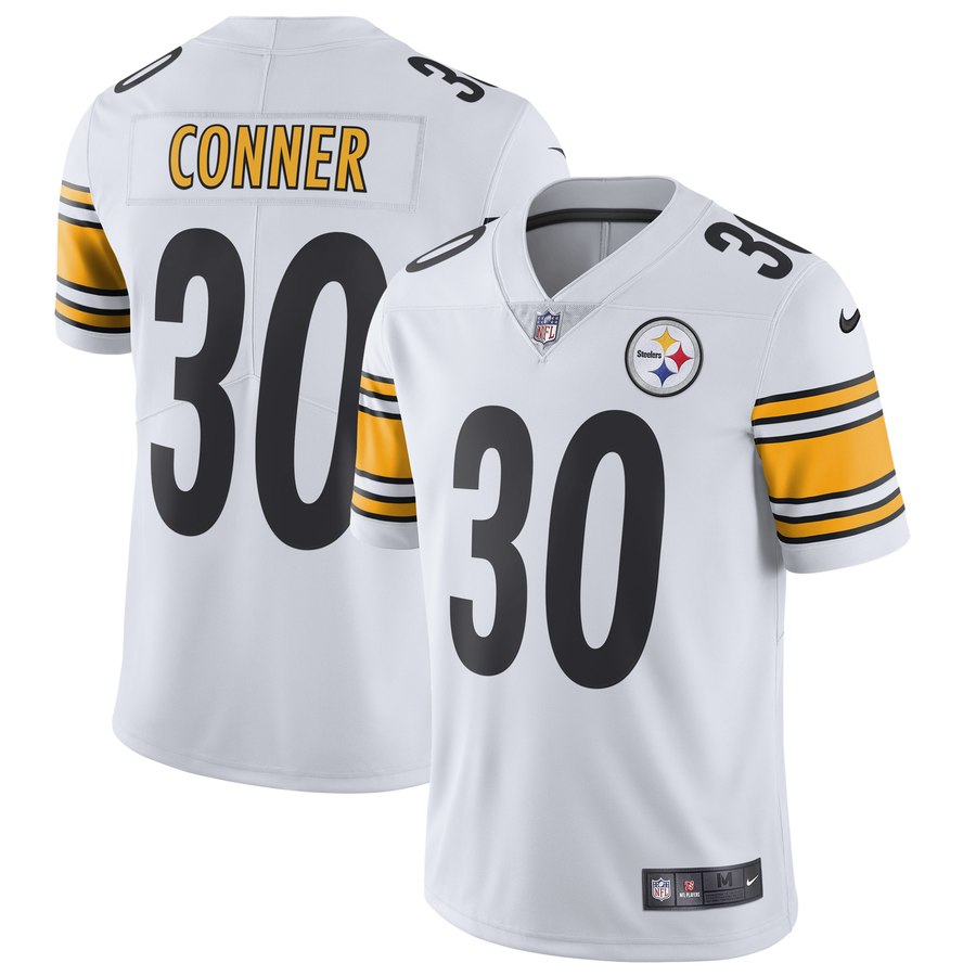 Men's Pittsburgh Steelers James Conner Nike White Vapor Untouchable Limited Jersey