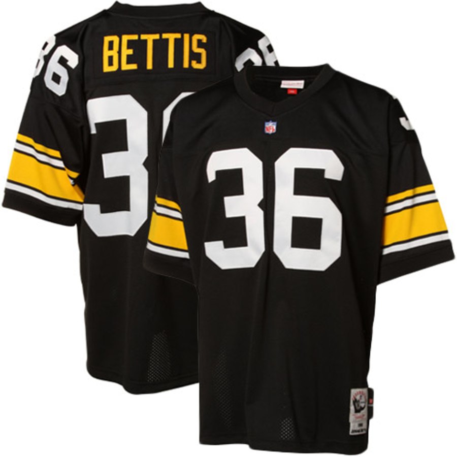 Men's Pittsburgh Steelers Jerome Bettis Mitchell & Ness Black Authentic Throwback Jersey