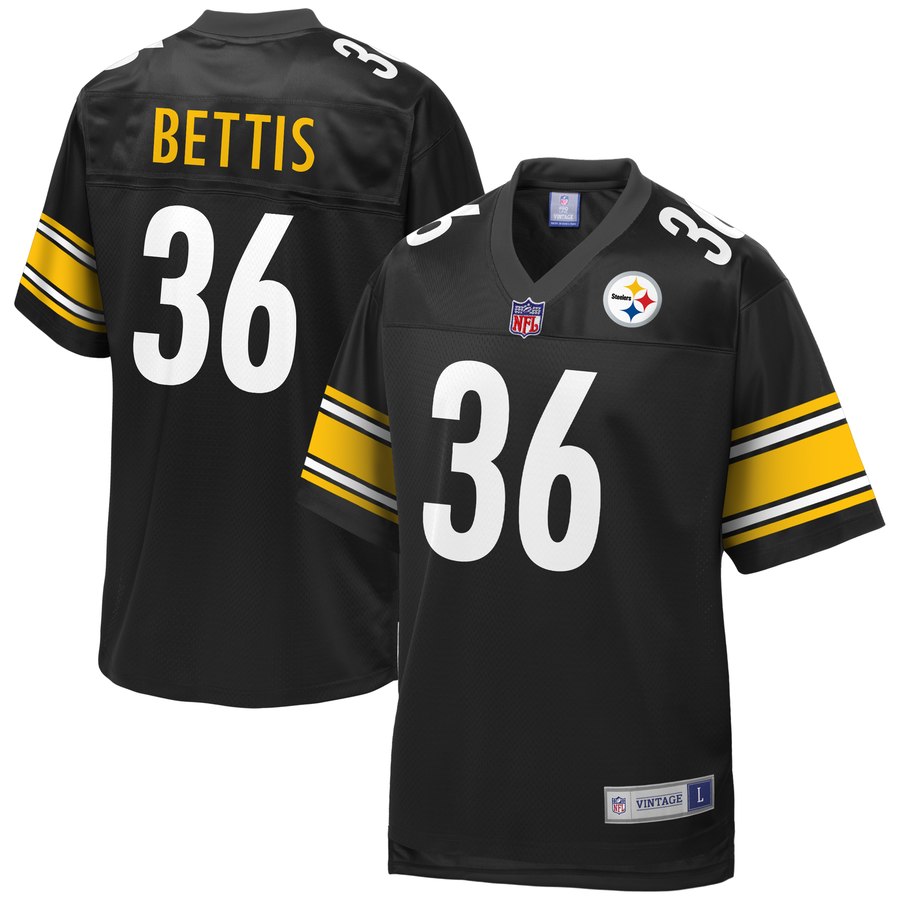 Men's Pittsburgh Steelers Jerome Bettis Nfl Pro Line Black Retired Player Replica Jersey