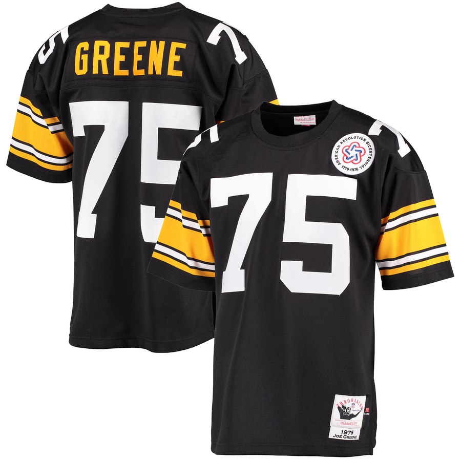 Men's Pittsburgh Steelers Joe Greene Mitchell & Ness Black Authentic Throwback Jersey