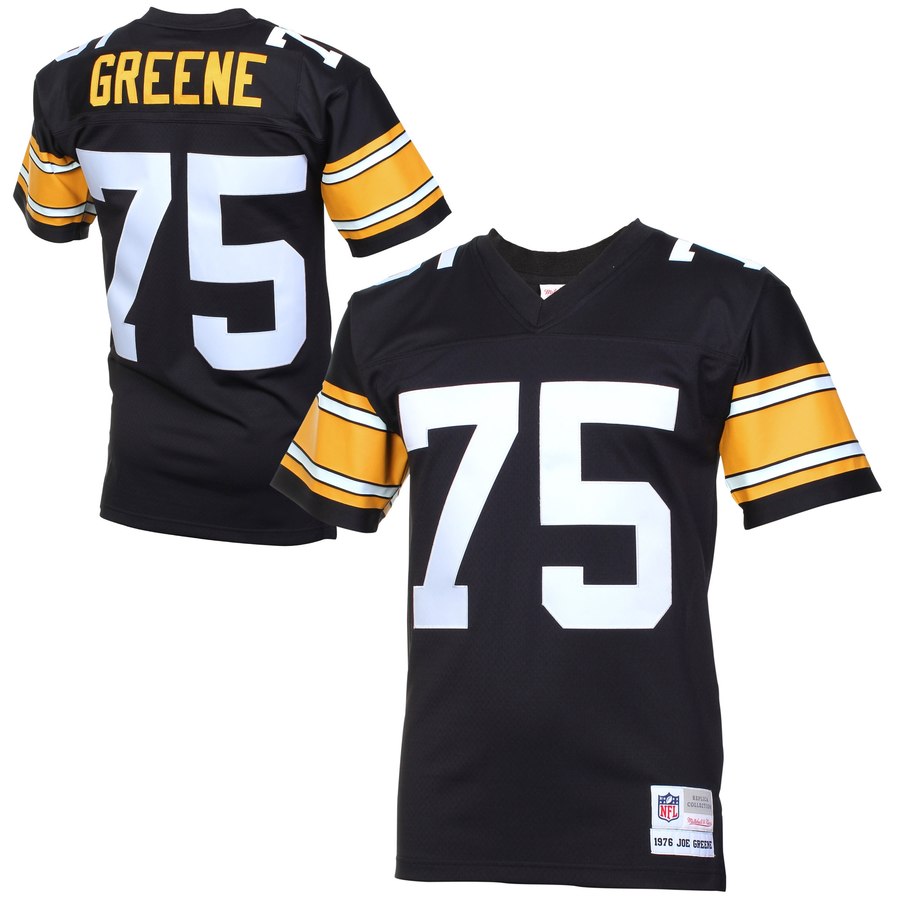 Men's Pittsburgh Steelers Mitchell & Ness Black Retired Player Vintage Replica Jersey