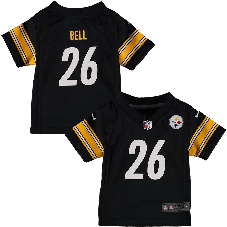 Infant Pittsburgh Steelers Leveon Bell Nike Black Team Color Game Jersey