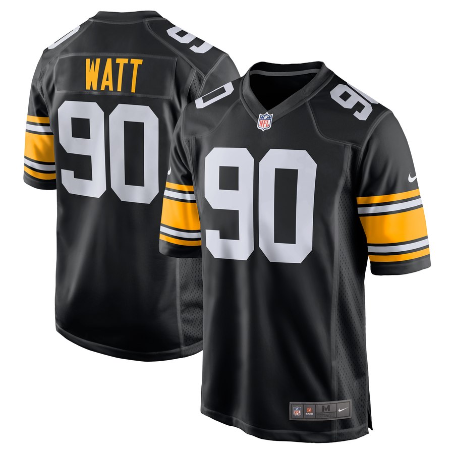 Men's Pittsburgh Steelers Tj Watt Nike Black Alternate Game Jersey