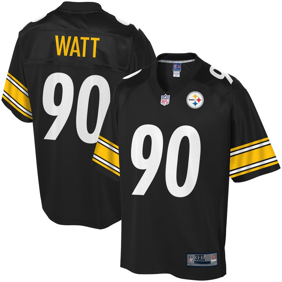 Men's Pittsburgh Steelers Tj Watt Nfl Pro Line Black Big & Tall Player Jersey