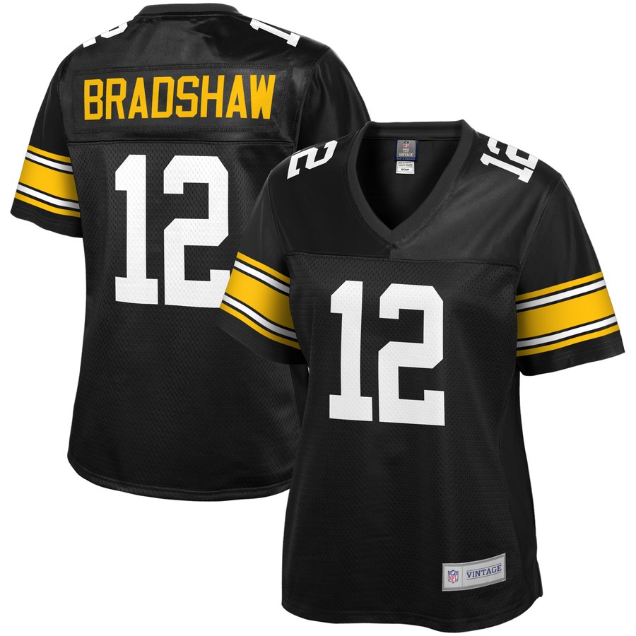 Women's Pittsburgh Steelers Terry Bradshaw Nfl Pro Line Black Retired Player Jersey