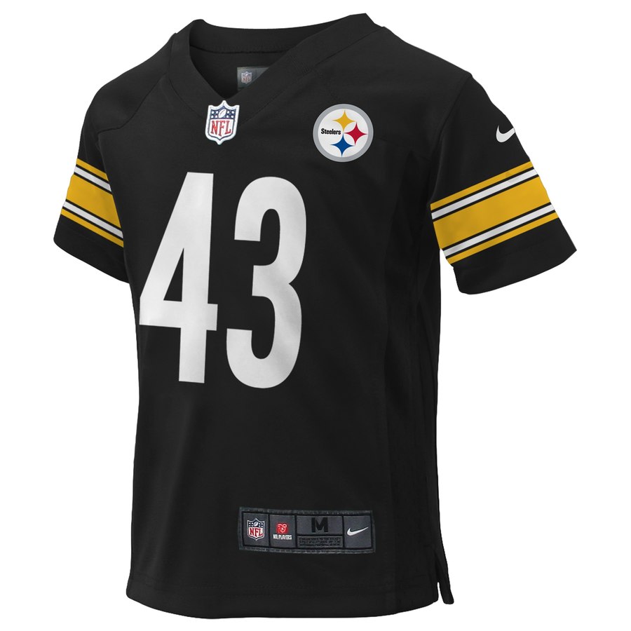 Nike Troy Polamalu Number 43 Pittsburgh Steelers Toddler Game Jersey Black