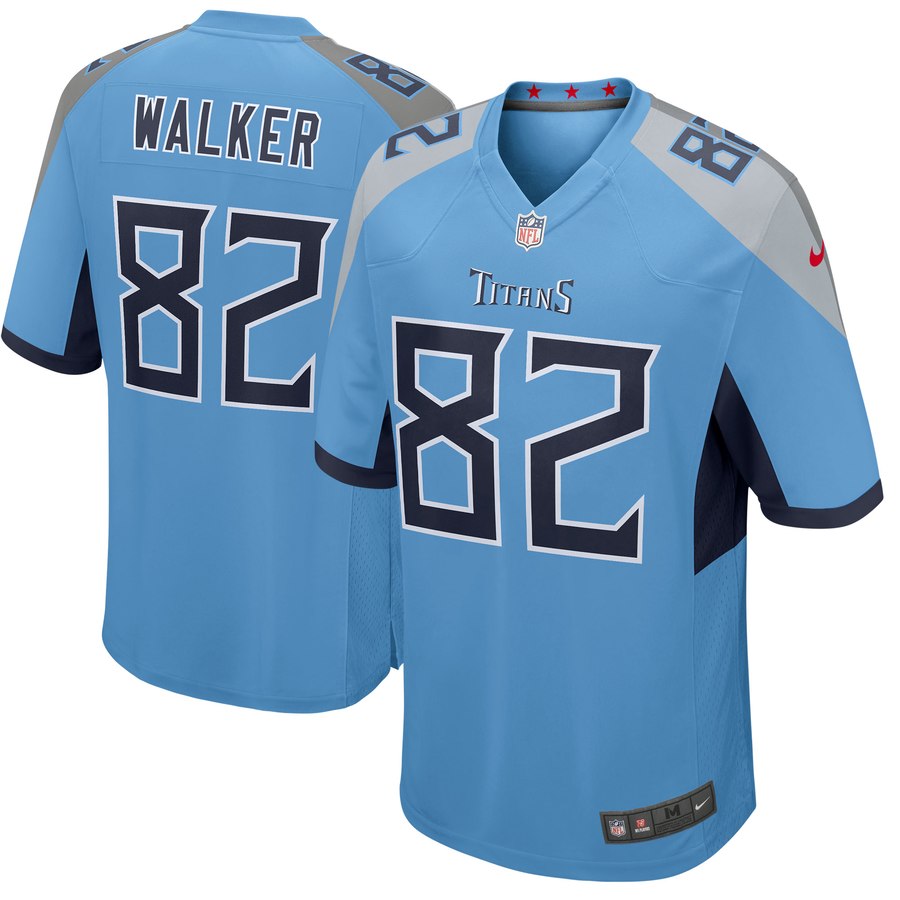 Men's Tennessee Titans Delanie Walker Nike Light Blue New 2018 Game Jersey