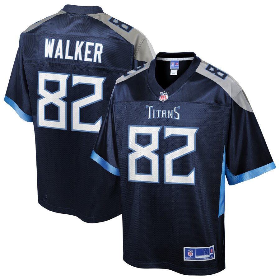 Men's Tennessee Titans Delanie Walker Nfl Pro Line Navy Team Player Jersey