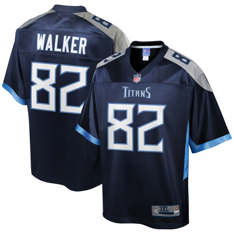 Men's Tennessee Titans Delanie Walker Nfl Pro Line Navy Big & Tall Team Color Player Jersey