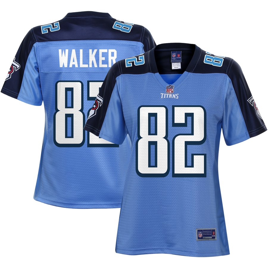 Women's Tennessee Titans Delanie Walker Nfl Pro Line Light Blue Historic Logo Alternate Player Jersey