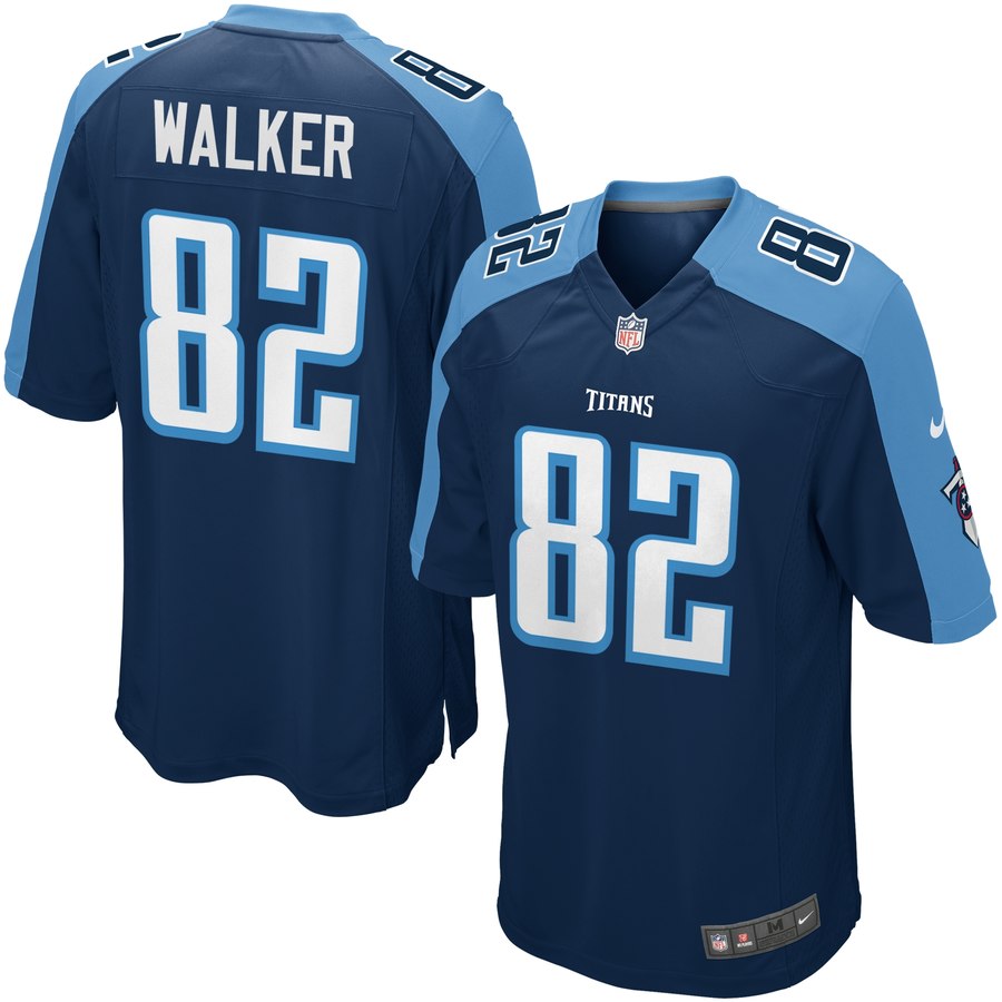 Youth Tennessee Titans Delanie Walker Nike Navy Blue Alternate Game Jersey