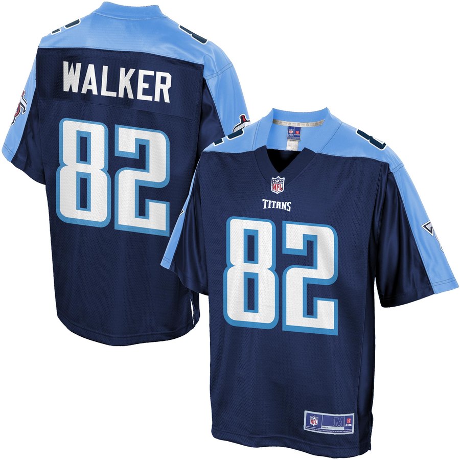 Men's Tennessee Titans Delanie Walker Nfl Pro Line Big & Tall Team Color Jersey