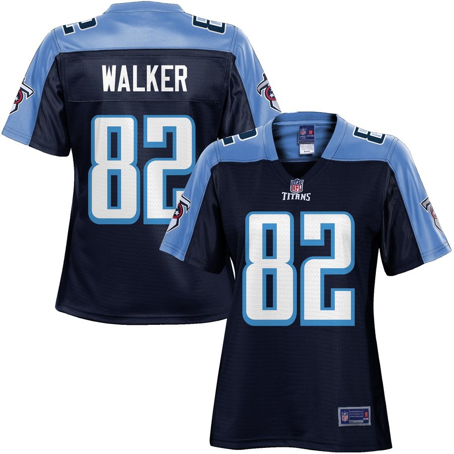 Women's Tennessee Titans Delanie Walker Nfl Pro Line Navy Team Color Jersey