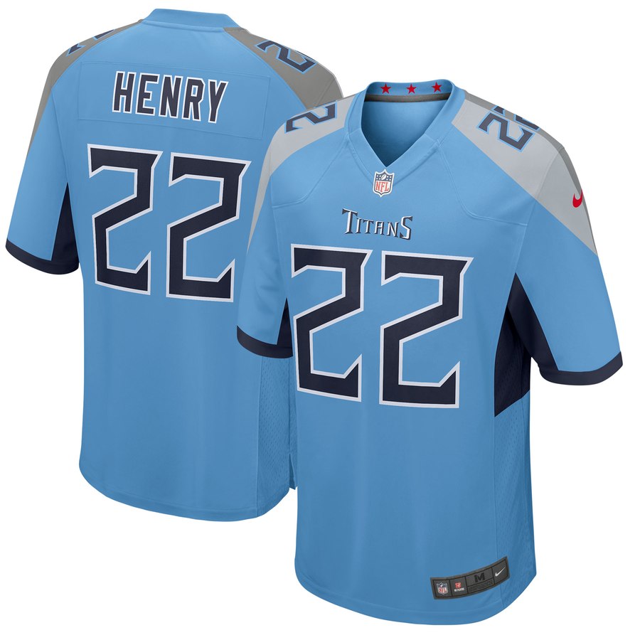 Men's Tennessee Titans Derrick Henry Nike Light Blue New 2018 Game Jersey