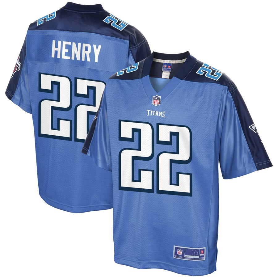 Men's Tennessee Titans Derrick Henry Nfl Pro Line Light Blue Historic Logo Alternate Player Jersey