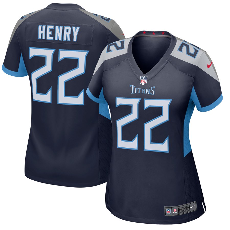 Women's Tennessee Titans Derrick Henry Nike Navy New 2018 Game Jersey