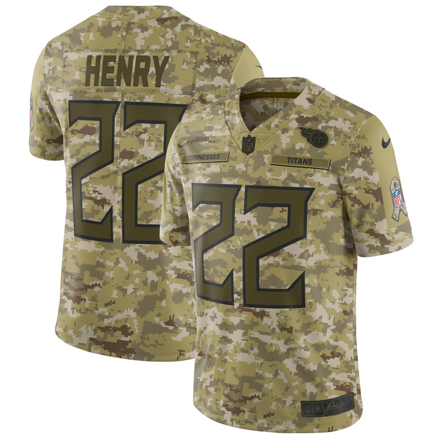 Men's Tennessee Titans Derrick Henry Nike Camo Salute To Service Limited Jersey