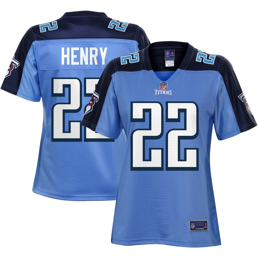 Women's Tennessee Titans Derrick Henry Nfl Pro Line Light Blue Historic Logo Alternate Player Jersey